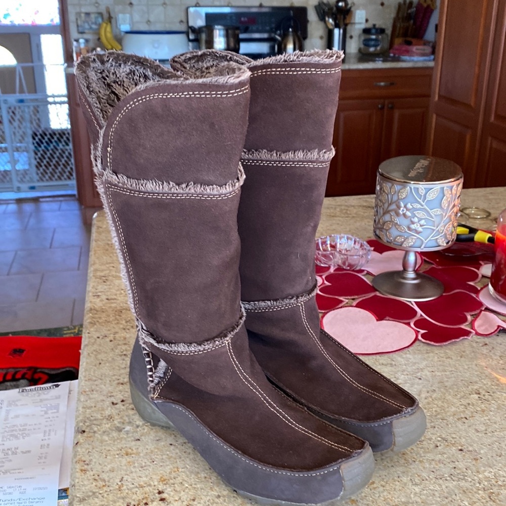 Chocolate Brown Suede Boots by Sporto